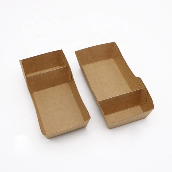 2 IN 1 Tray 520 ML Brown Kraft X500P - Image 3