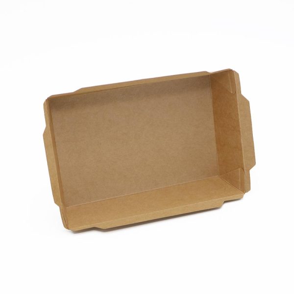 Prodelpak paper Tray 1600 Kraft brown with PET LID X200P