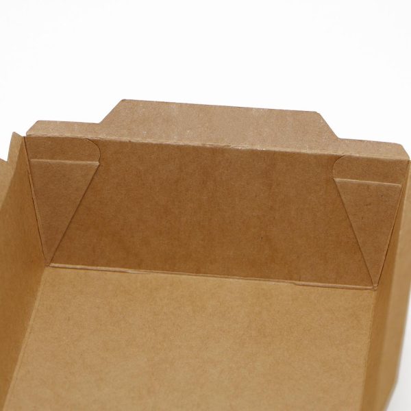 Prodelpak paper Tray 1600 Kraft brown with PET LID X200P - Image 2