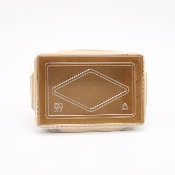 Prodelpak Paper Tray brown kraft 1000 ML with PET Clear LID X200P - Image 3