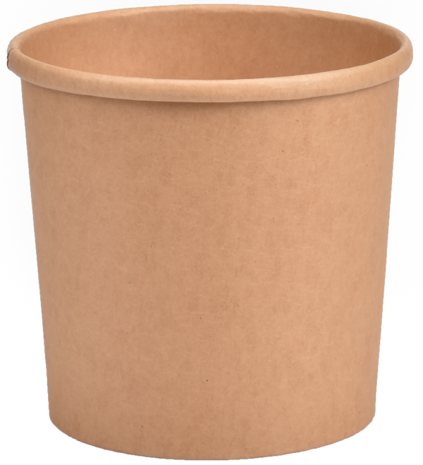 Prodelpak PSB Cup Kraft 26oz /780ML With PP LID X500P - Image 2