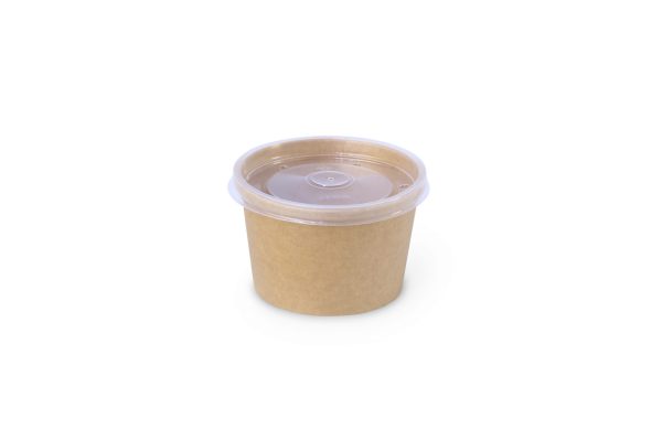 Prodelpak PSB Cup Kraft 6oz With PP LID X500P - Image 2